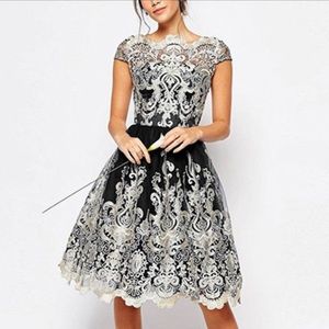 Crocheted Lace Dress With Scalloped Edges